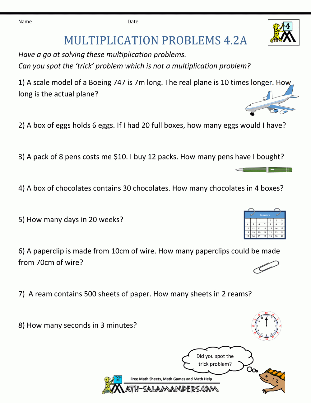 Multiplication Word Problems 4Th Grade with regard to Problem Solving Multiplication Worksheets