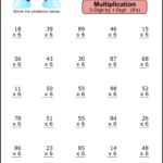 Multiplication Worksheets: (2 Digit1 Digit Math Drills) – Free Intended For Multiplication Two Digits By One Digit Worksheets