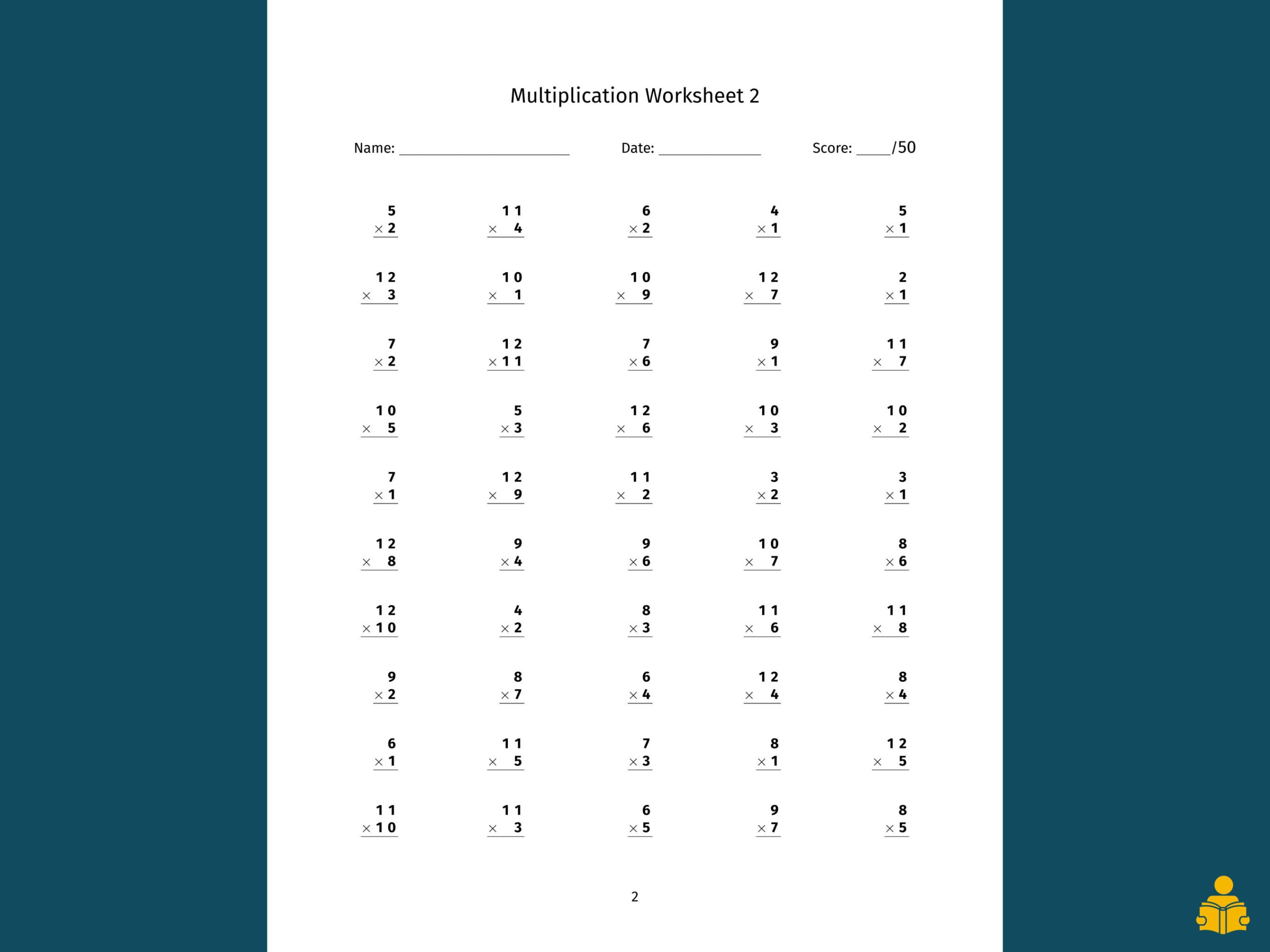 Multiplication Worksheets: 25 Printable Practice Sheets With inside Math Drills Multiplication Facts 144
