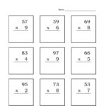 Multiplication Worksheets: Double Digit X Single Digit (Pdf)   Etsy Within Multiplication Worksheets Double Digit By Single Digit
