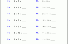 Multiplication Worksheets For Grade 3 for 3rd Grade Math Multiplication Worksheets