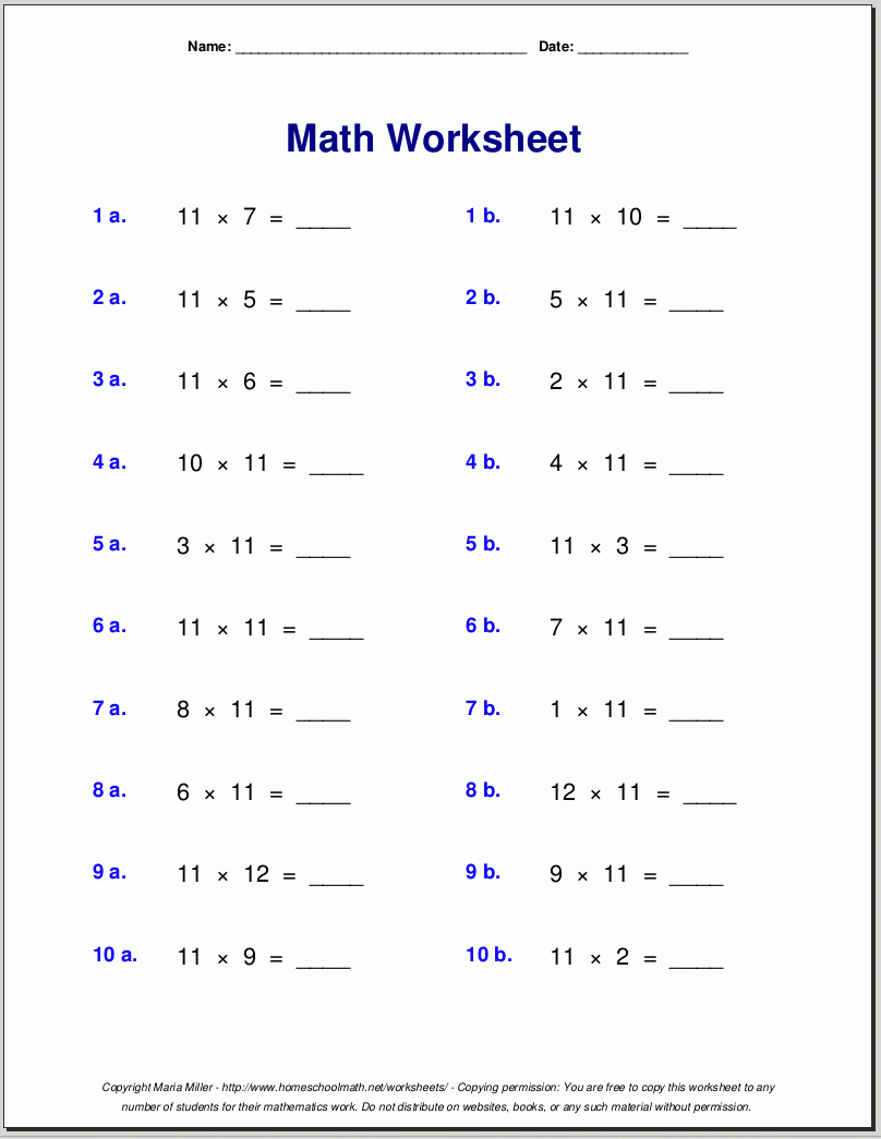 Multiplication Worksheets For Grade 3 intended for Multiplication Worksheet 3Rd Grade
