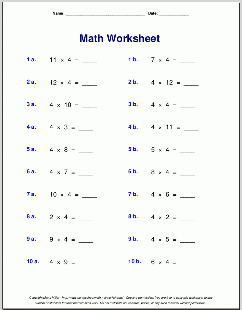 Multiplication Worksheets For Grade 3 with Multiplication Worksheets 2 And 3