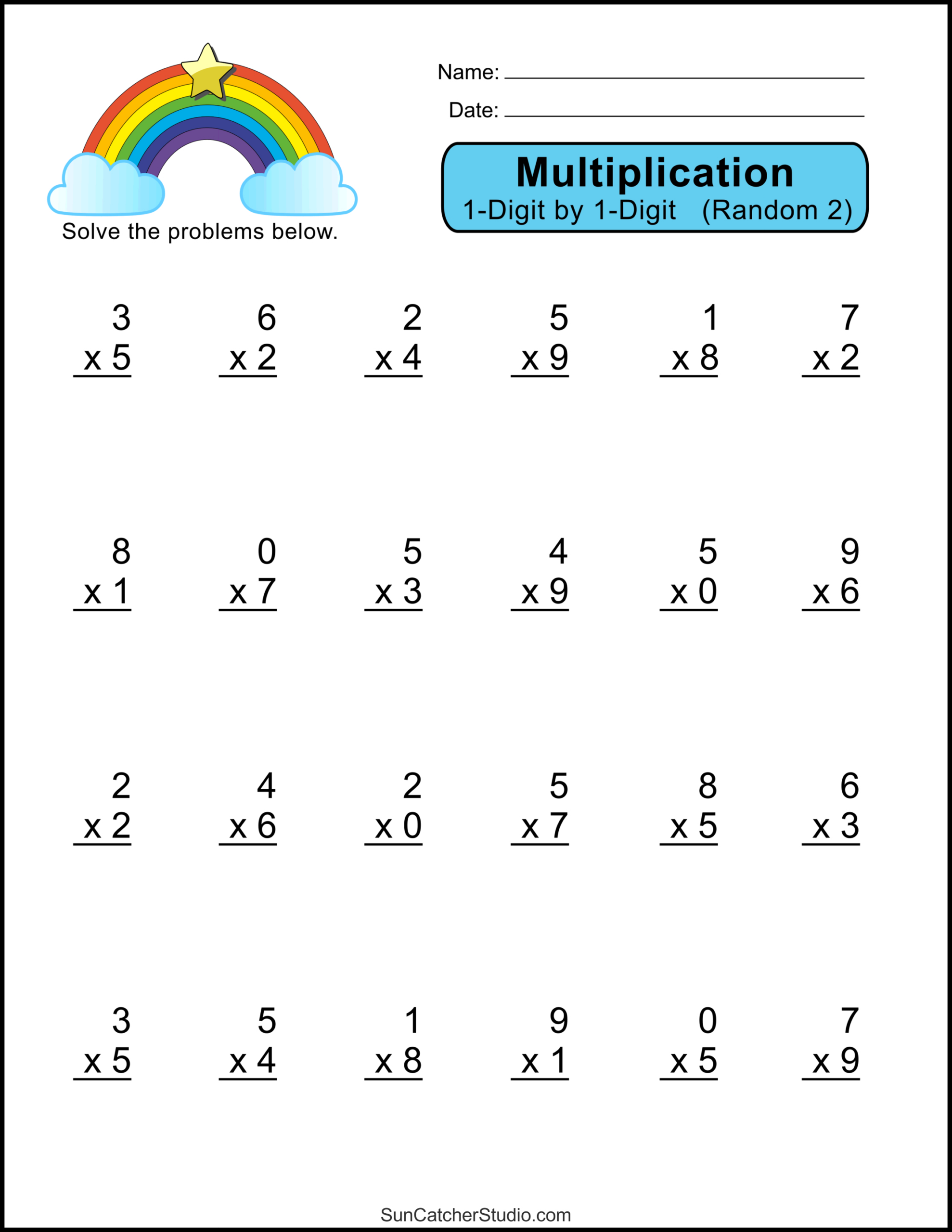 Multiplication Worksheets: (One-Digit Math Drills) – Free regarding Free Worksheets On Multiplication