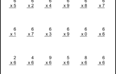 Multiplication Worksheets: (One-Digit Math Drills) – Free regarding Multiplication Worksheets For Class 1