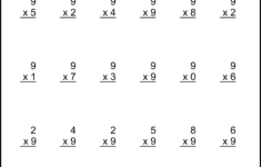 Multiplication Worksheets: (One-Digit Math Drills) – Free throughout Multiplication Single Digit Worksheet