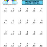 Multiplication Worksheets: (One Digit Math Drills) – Free With Multiplication Worksheets Math Drills