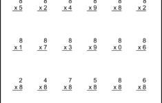 Multiplication Worksheets: (One-Digit Math Drills) – Free within Multiplication Worksheets by 8