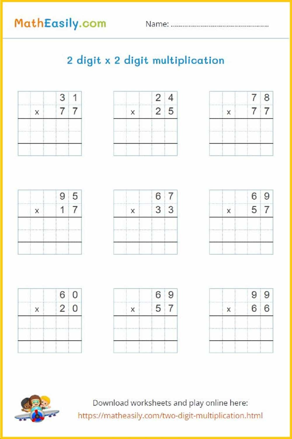 Multiplication Worksheets Pdf | Free Download with regard to Multiplication Worksheets Double Digit Printable