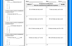 Multiplicative Comparison Worksheets Grade 4 - Expertuition intended for Multiplicative Comparison Worksheets Grade 4