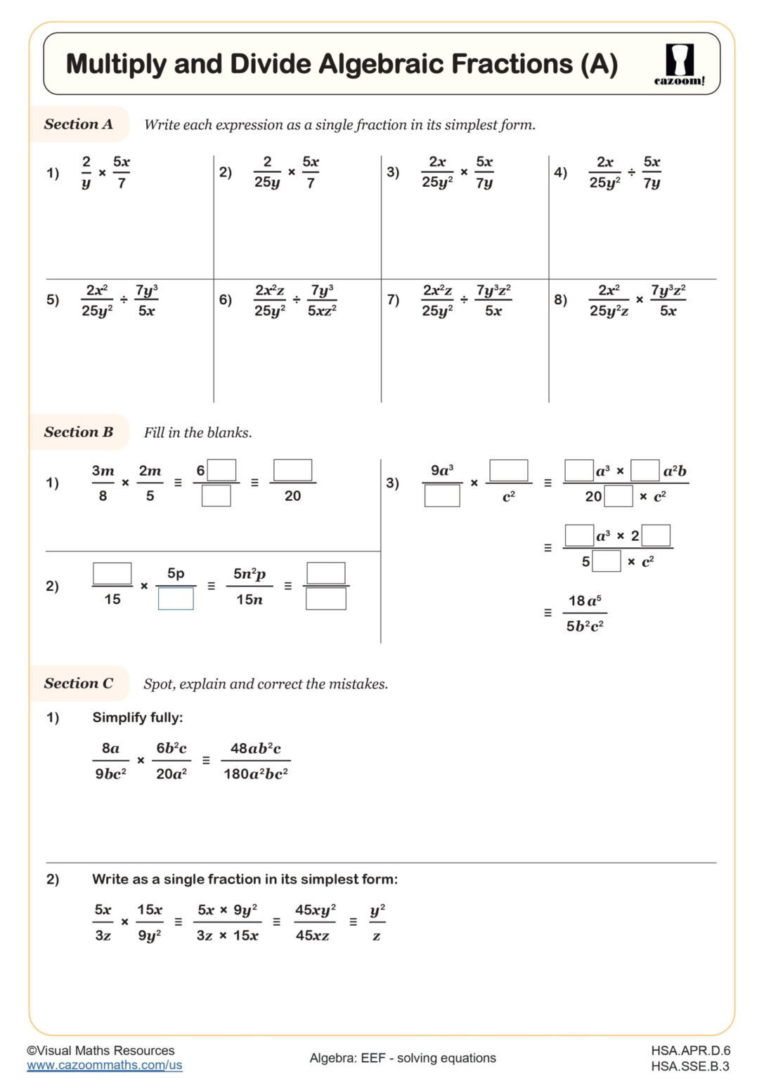 Multiplication and Division of Rational Numbers Worksheet ...