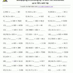 Multiply And Divide10 100 Pertaining To Mixed Multiplication Division Worksheets