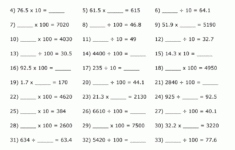 Multiply And Divide10 100 pertaining to Mixed Multiplication Division Worksheets