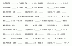 Multiply And Divide10 100 regarding Division and Multiplication of Decimals Worksheets