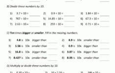 Multiply And Divide10 100 with Multiplication And Division Worksheets Grade 5
