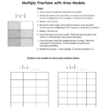 Multiply Fractions: Area Models Worksheet Worksheet Throughout Area Model Fraction Multiplication Worksheets