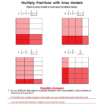 Multiply Fractions: Area Models Worksheet Worksheet With Area Model Fraction Multiplication Worksheets