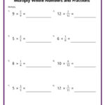Multiply Fractions With Whole Numbers Inside Fraction And Whole Number Multiplication Worksheet