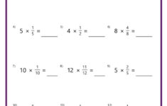 Multiply Fractions With Whole Numbers throughout Multiplication Fractions Worksheets with Answers