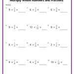Multiply Fractions With Whole Numbers Throughout Multiplication With Fractions Worksheets