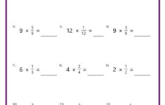 Multiply Fractions With Whole Numbers throughout Multiplication With Fractions Worksheets