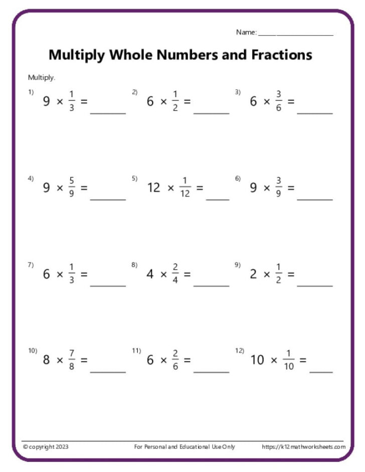 Free Fraction Multiplication Worksheets Free Fraction Multiplication Worksheets