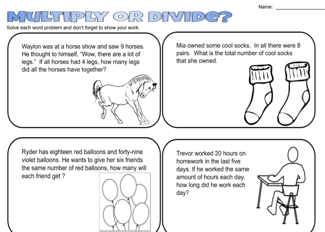 Multiply Or Divide Word Problems Worksheet | Educational Resource pertaining to Multiplication Division Word Problems Worksheets
