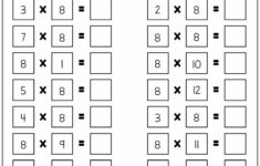 Multiplyeight Worksheets | Multiplication Facts | 8 Times Tables in 8 Multiplication Facts Worksheet