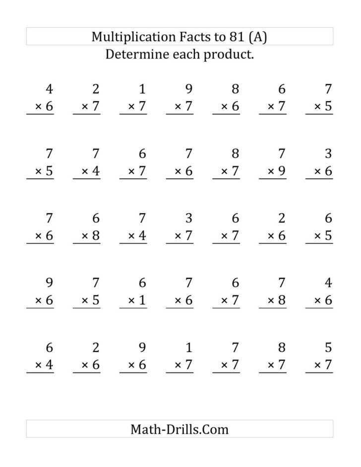 Multiplication Worksheets by 6