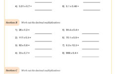 Multiplying And Dividing Decimals Worksheet | Cazoom Maths Worksheets for Multiplication With Decimals Worksheets