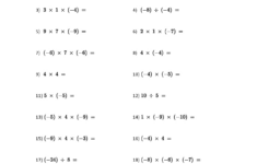 Multiplying And Dividing Integers Worksheets with Multiplication And Division With Integers Worksheets