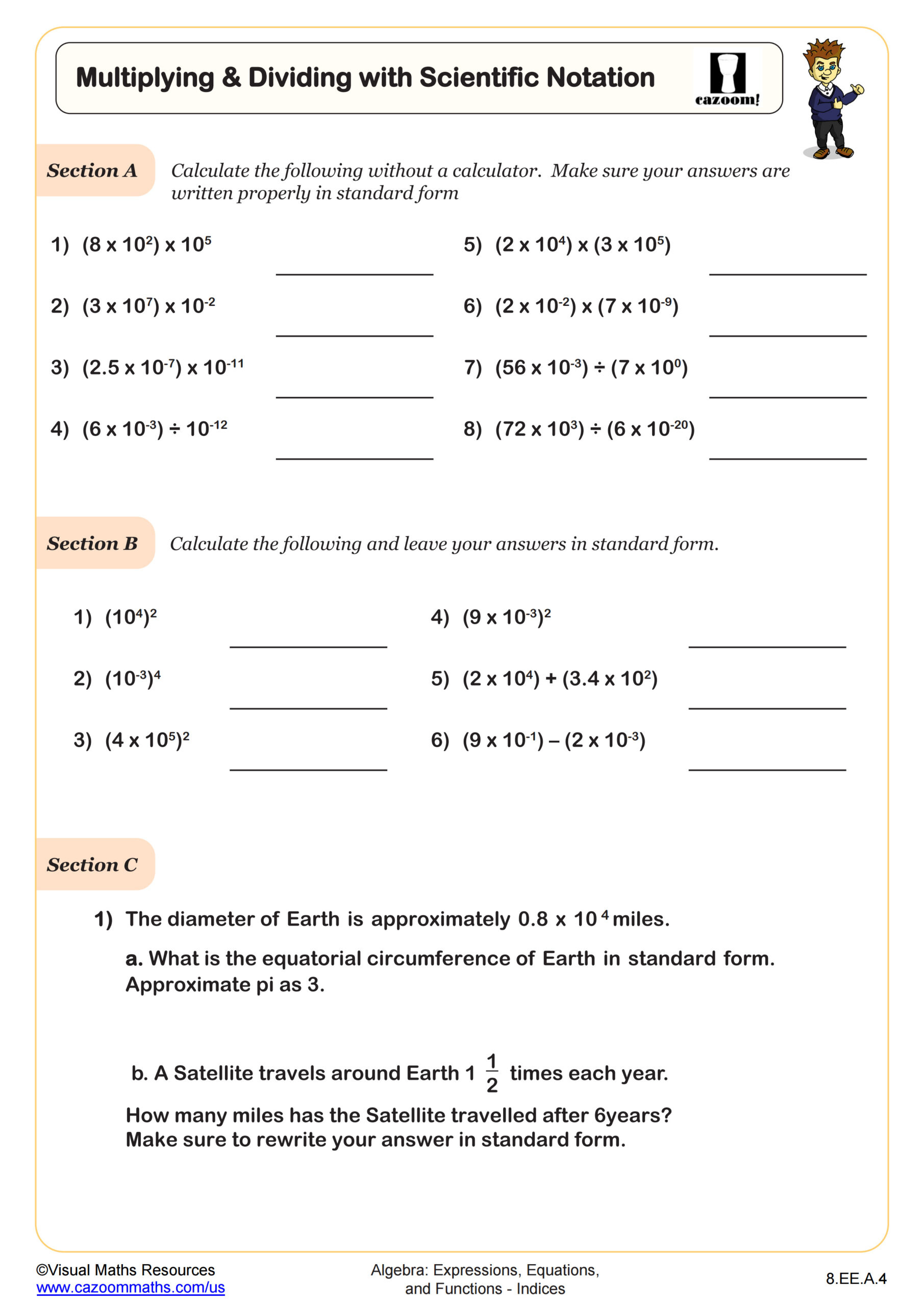 Multiplying And Dividing With Scientific Notation Worksheet | Fun regarding Scientific Notation Multiplication Worksheet