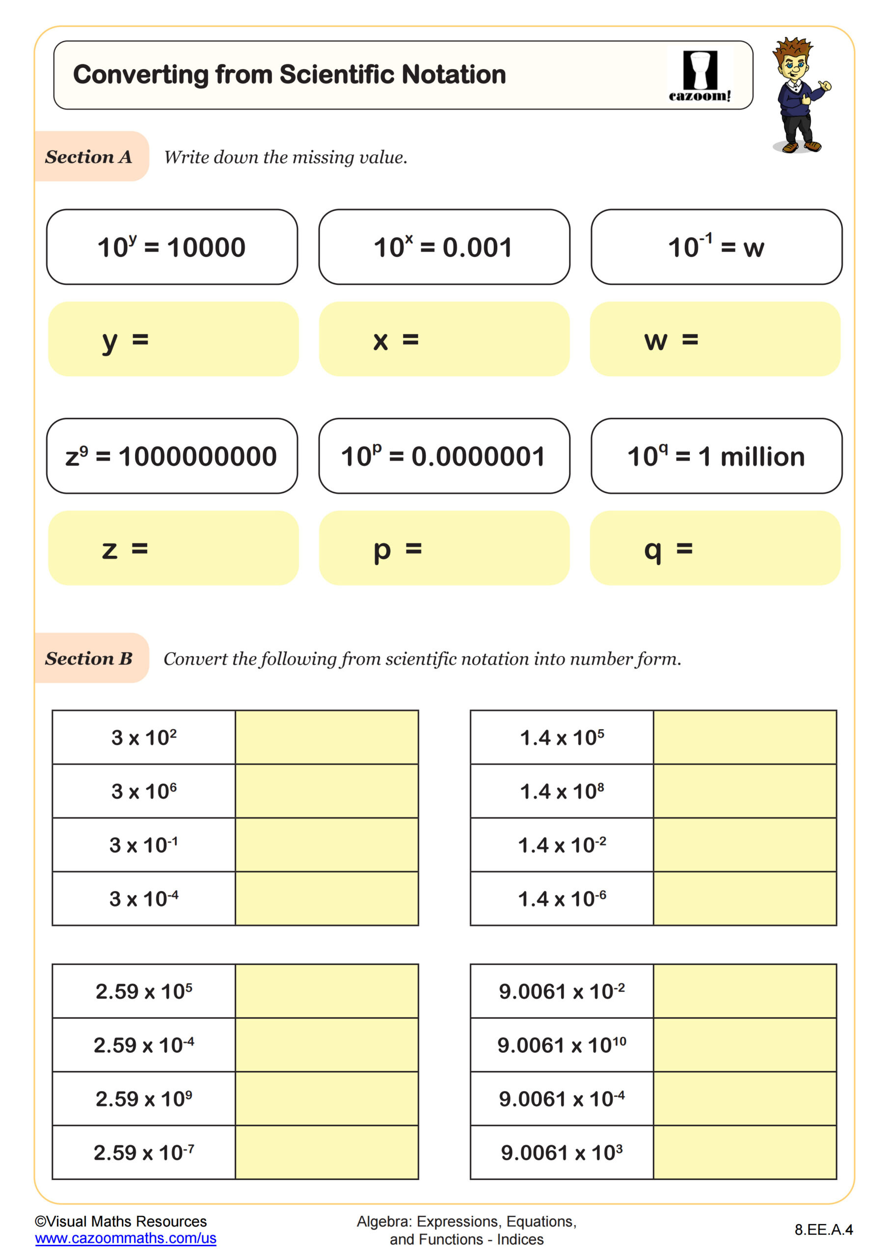 Multiplying And Dividing With Scientific Notation Worksheet | Fun with Multiplication And Division With Scientific Notation Worksheet
