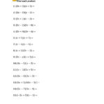 Multiplying Binomials Worksheets Pertaining To Multiplication Of Polynomials Worksheet