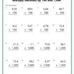 Multiplying Decimals Worksheets In Multiplication By 100 Worksheets