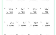 Multiplying Decimals Worksheets in Multiplication by 100 Worksheets