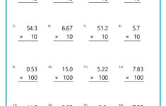 Multiplying Decimals Worksheets throughout Multiplication and Division of Decimals Worksheet