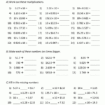 Multiplying Decimals10 100 With Regard To Multiplication With Decimals Worksheets