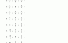 Multiplying Fractions Worksheet intended for Cross Multiplication Practice Sheet