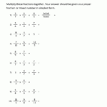 Multiplying Fractions Worksheet Pertaining To Worksheet On Multiplication Of Fractions