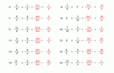 Multiplying Fractions Worksheet with regard to Multiplication Fractions Worksheets with Answers
