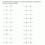 Multiplying Fractions Worksheet Within Free Fraction Multiplication Worksheets