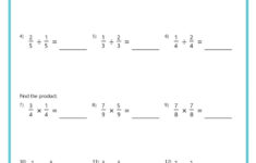Multiplying Fractions Worksheets for Fraction Division and Multiplication Worksheets