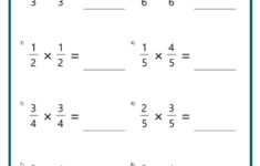 Multiplying Fractions Worksheets intended for Multiplication with Fractions Worksheets