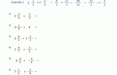 Multiplying Mixed Fractions pertaining to Multiplication of Mixed Fractions Worksheets
