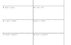 Multiplying Monomials Worksheets intended for Multiplication Of Monomials Worksheet