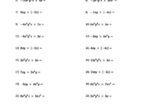 Multiplying Monomials Worksheets with regard to Multiplication Of Monomials Worksheet