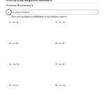Multiplying Negative Numbers Worksheet, Rules, And Examples In Multiplication Negative Numbers Worksheet