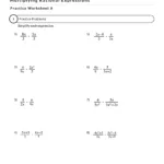 Multiplying Rational Expressions Worksheet, Examples, And Practice Regarding Multiplication Of Rational Numbers Worksheet