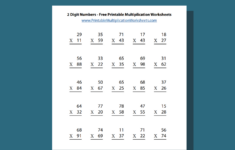 Multiplying With 2 Digit Numbers | Printable Multiplication Worksheets regarding 2 Digit by 2 Digit Multiplication Printable Worksheets